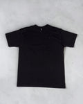 Polera Signature Line negra de algodón 280g, vista frontal - Kanso